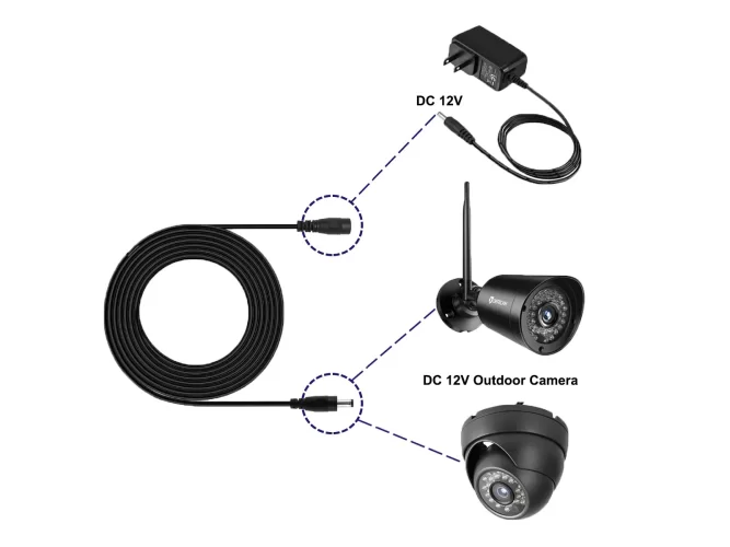 의 이점은 무엇입니까 2.1 x5.5mm DC 12V 전원 연장 케이블