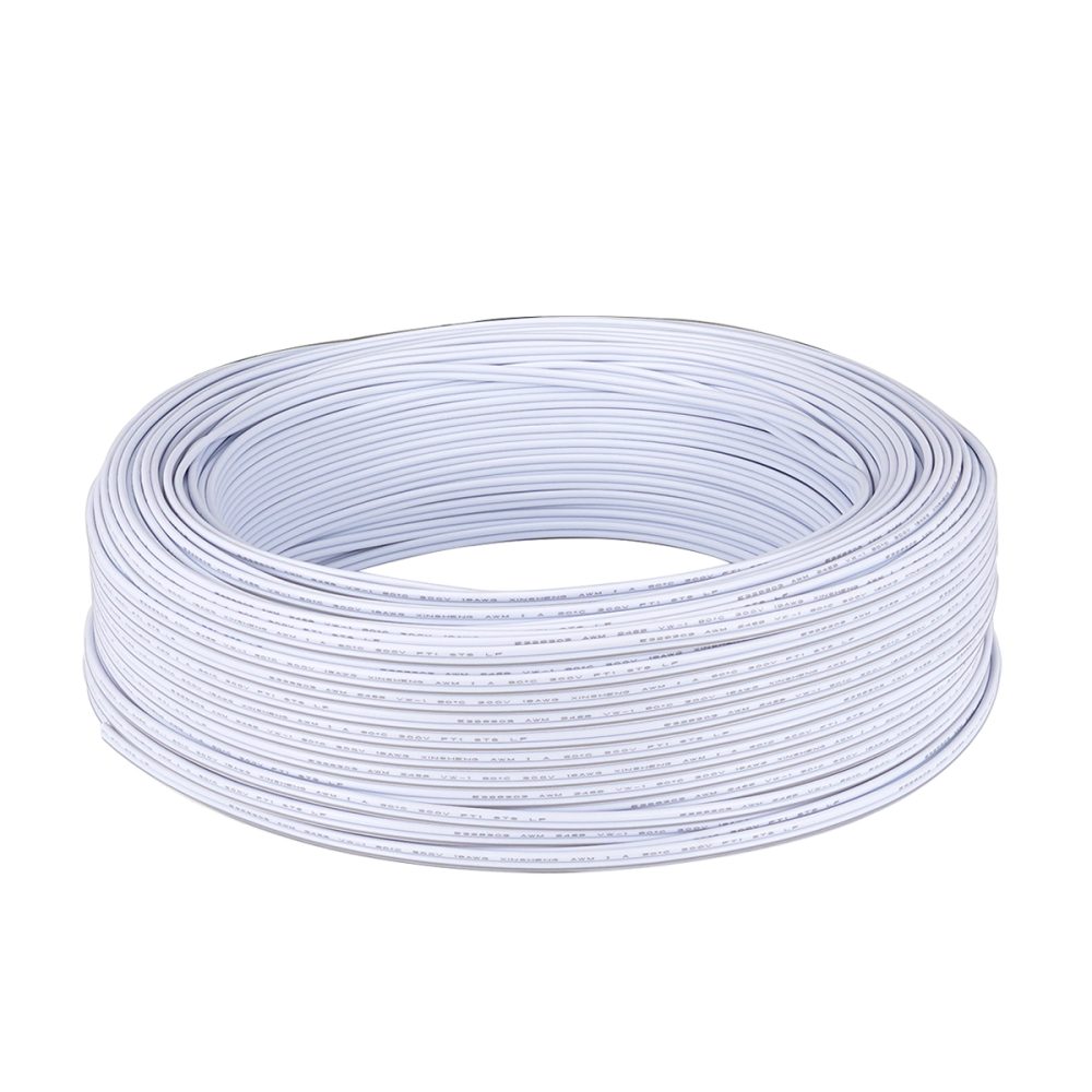 thumbnail interactive-video image 1 of 18 Gauge Wire (18 AWG) - 32 Foot 2 Pins Tinned Pure Copper Electrical Wire, 2468 85℃ 300V Hookup Red Black Copper Stranded Auto 2 Cord Flexible Extension Cable For LED Ribbon Lamp Light 1 of 10